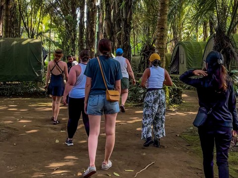 Bali Downhilll Cycling, Marigold Farm, Rice Field & Temple